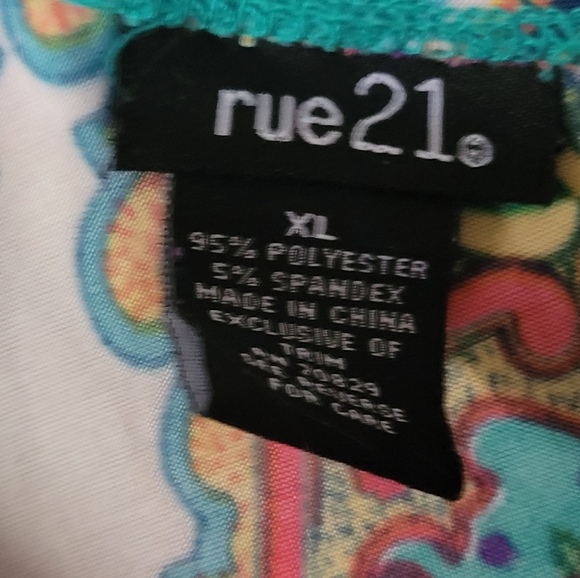 Rue21 Blue and Purple One-Shoulder Ruffled Neckline Sundress Size XL - Picture 6 of 7